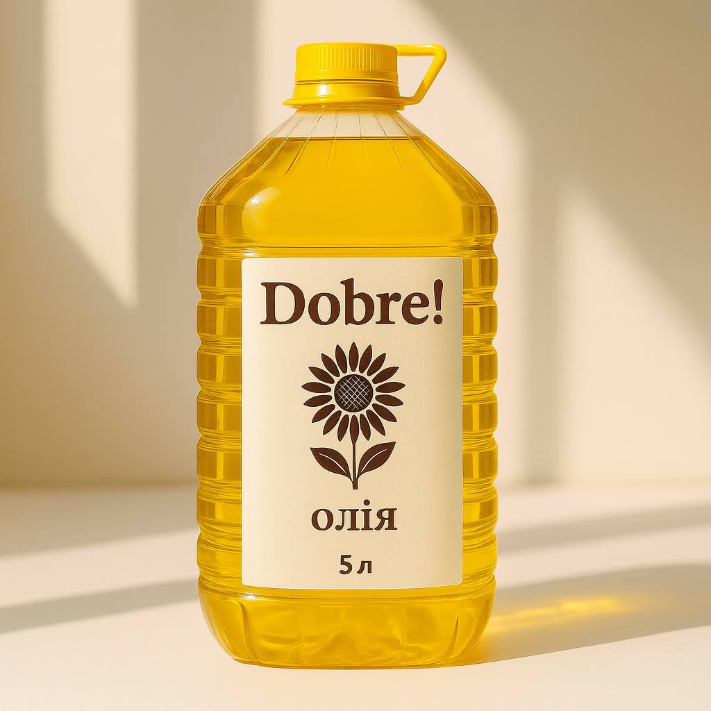 Олія соняшникова рафінована ТМ "Dobre!", 5 л